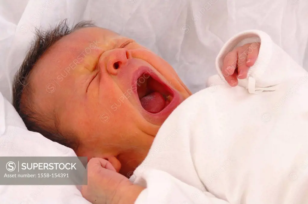 Newborn, yawning, portrait,