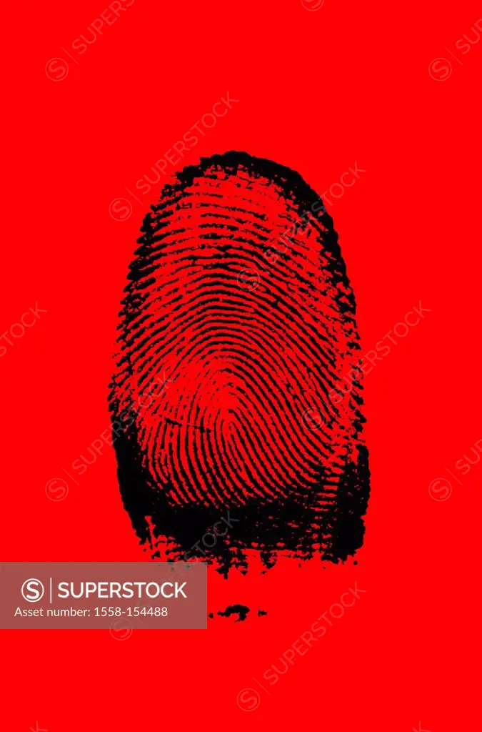 Fingerprint, black, red,