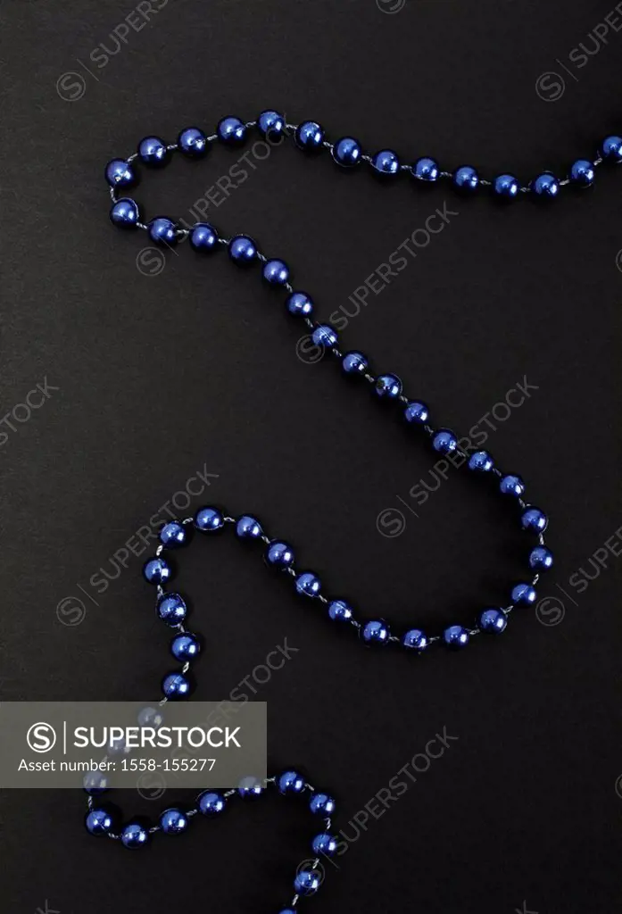 Pearl chain, decoration, blue,