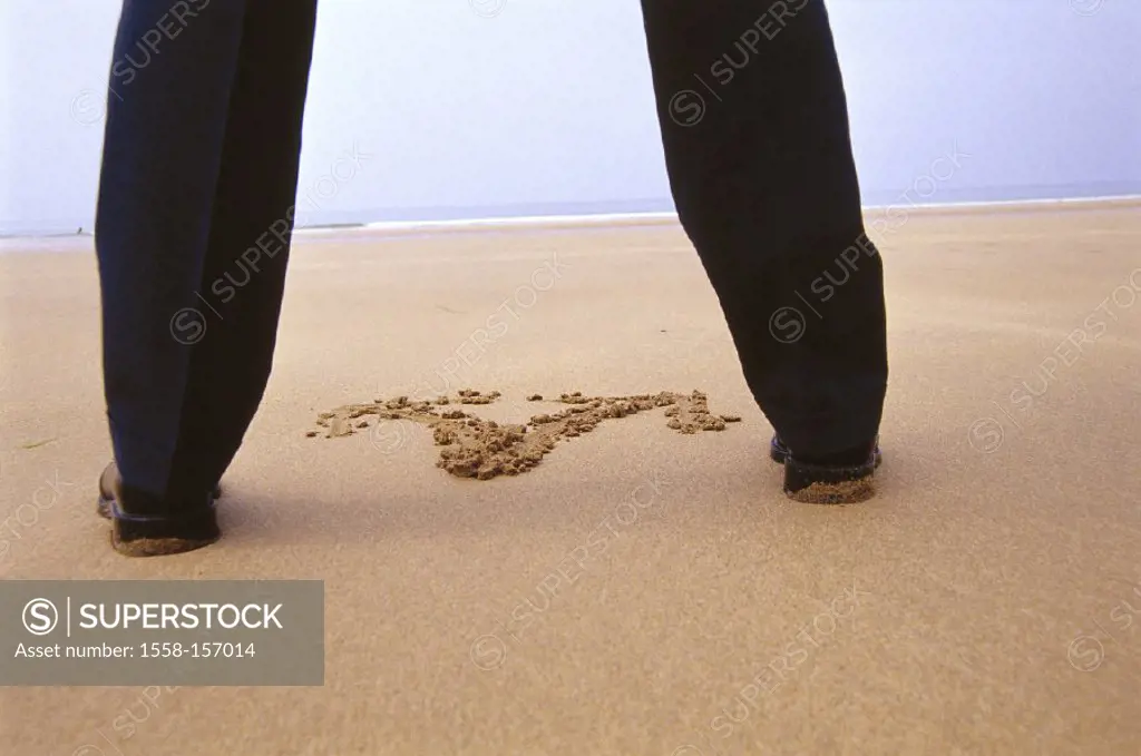 Sandy beach, manager, detail