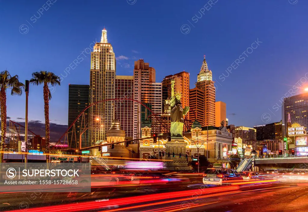 USA, Nevada, Clark County, Las Vegas, Las Vegas Boulevard, The Strip, New York-New York Hotel and Casino