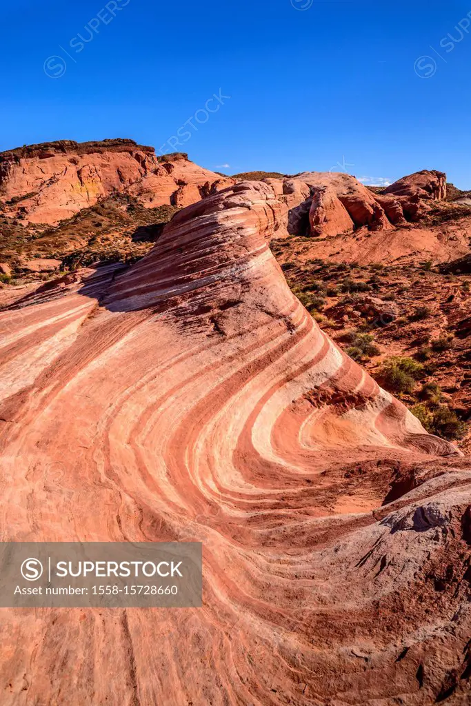 USA, Nevada, Clark County, Overton, Valley of Fire State Park, Fire Wave