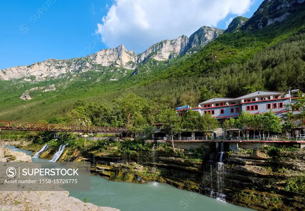 River Vjosa, Këlcyra Gorge, Gryka e Këlcyrës, near Kelcyra, Dhëmbel Mountains, Qar Gjirokastra, Gjirokastër, Albania