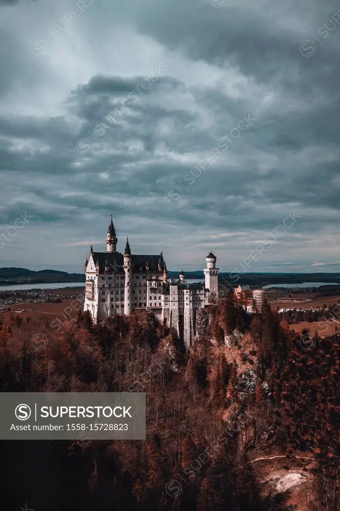 Neuschwanstein Castle, Germany, Bavaria, Allgäu, Fussen, Schwangau
