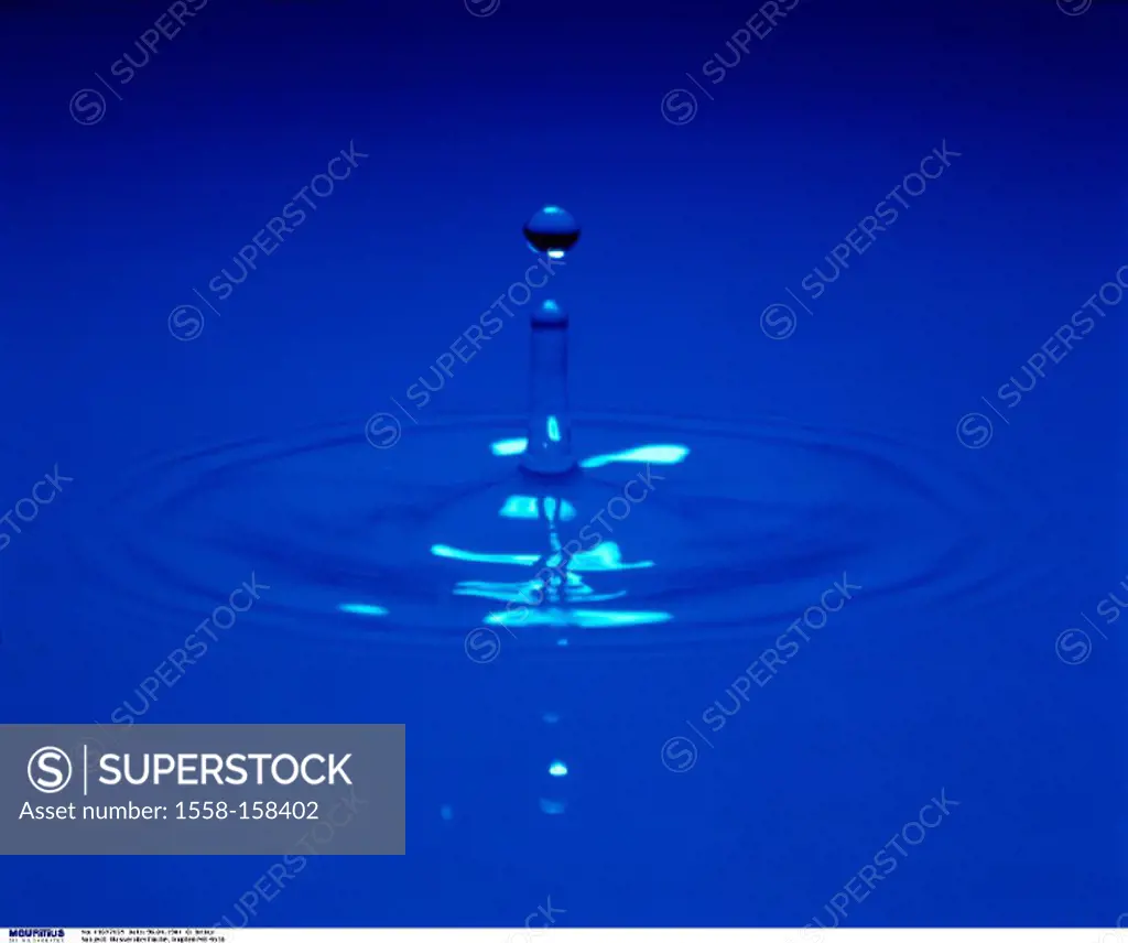 Water surface, Drops, Water