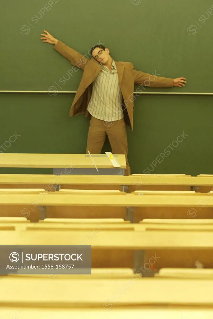 Lecture-hall, blackboard, student