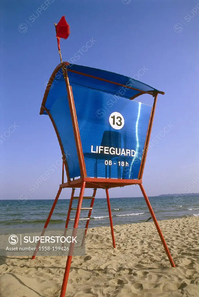 Bulgaria, sun beach, lifeguard tower