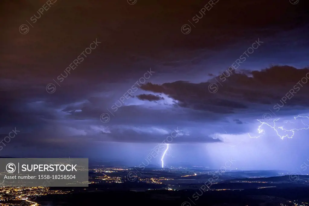 Thunderstorm over the Swiss plateau