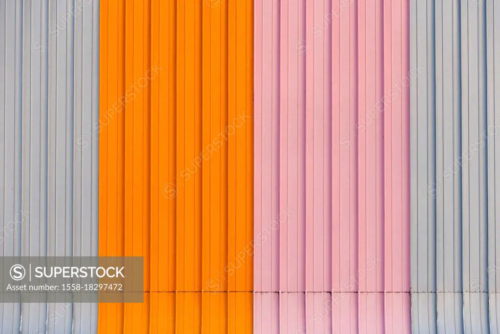 Germany, Saxony-Anhalt, Magdeburg, facade of the experimental factory of the Otto-von-Guericke University.