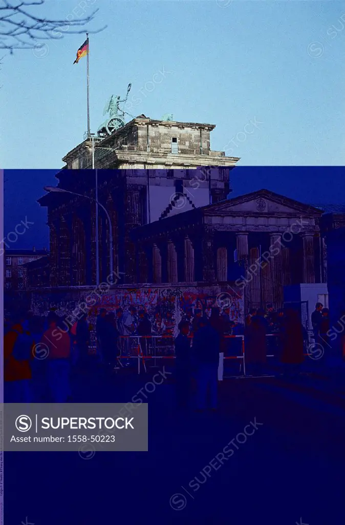 Germany, Berlin, Brandenburger Tor, opening, 1989, Berlin Wall, wall case, borderline case, event, historically, history, Brandenburg city, capital, s...