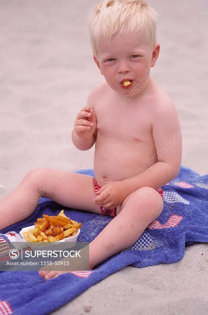 beach, child, french fries, meals