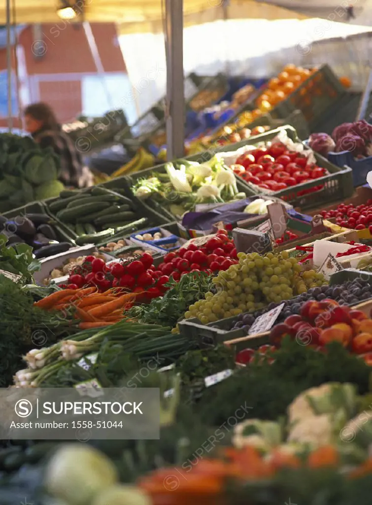 Market, Sale, Fruit, Vegetables