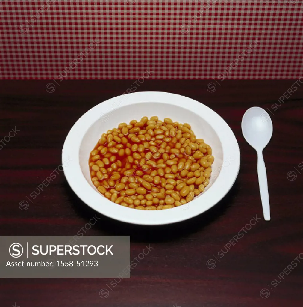 Soup plate, Kidney beans, Still life