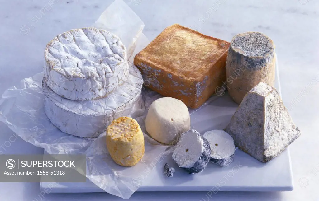 Sorts of cheese, French, different