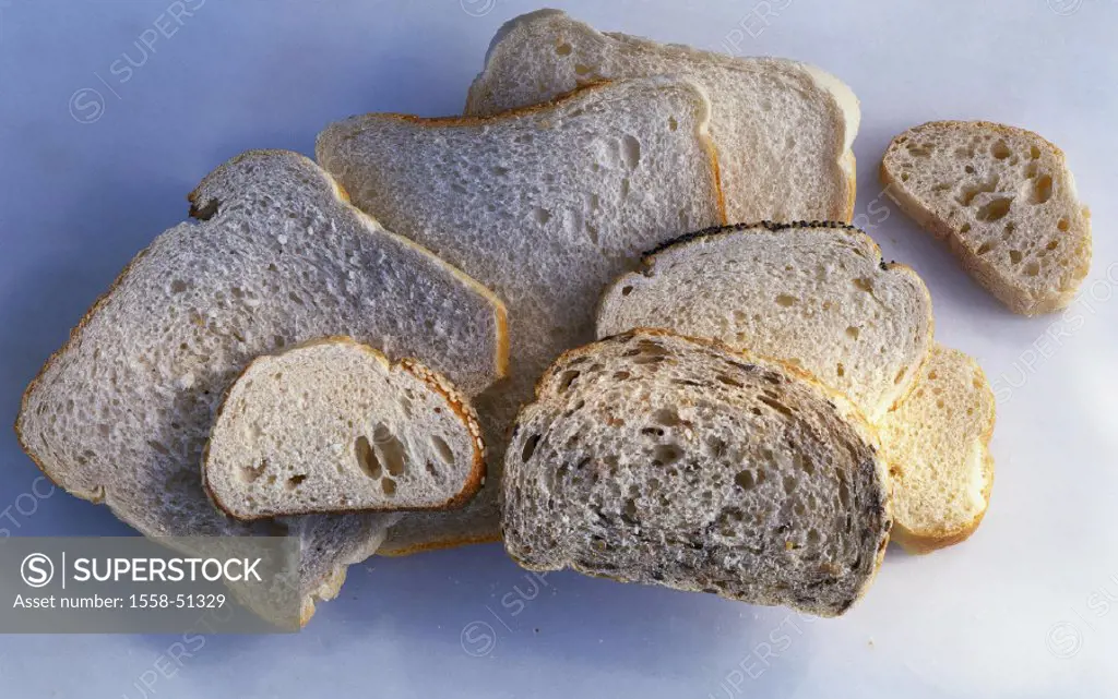 Slices of bread, White bread, Still life