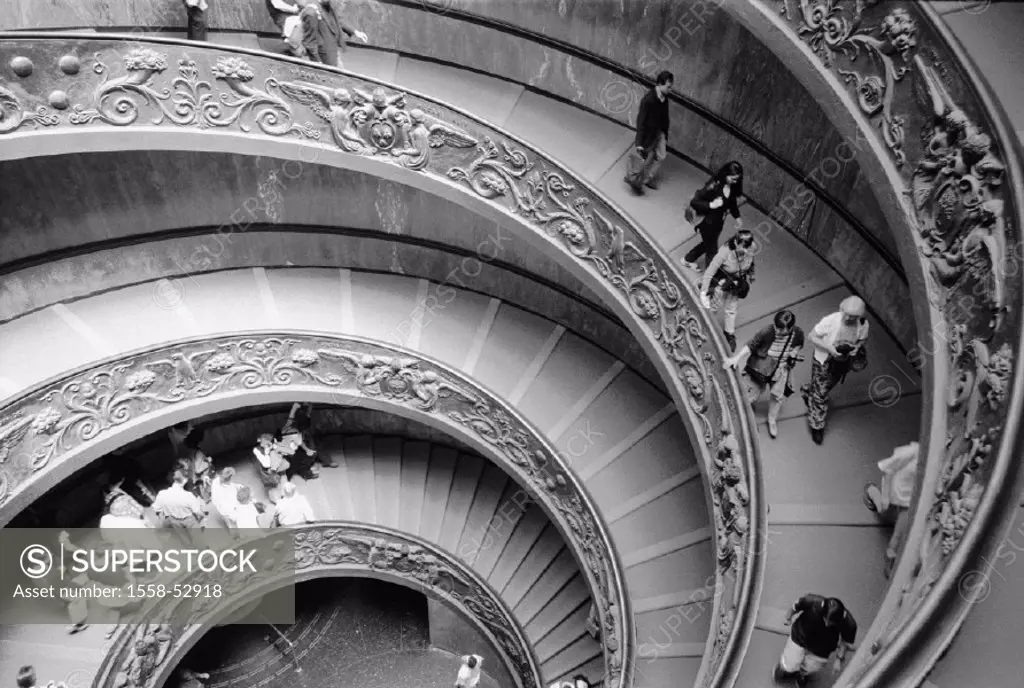 Italy, Rome, Vatikanisches-Museum, stairway,