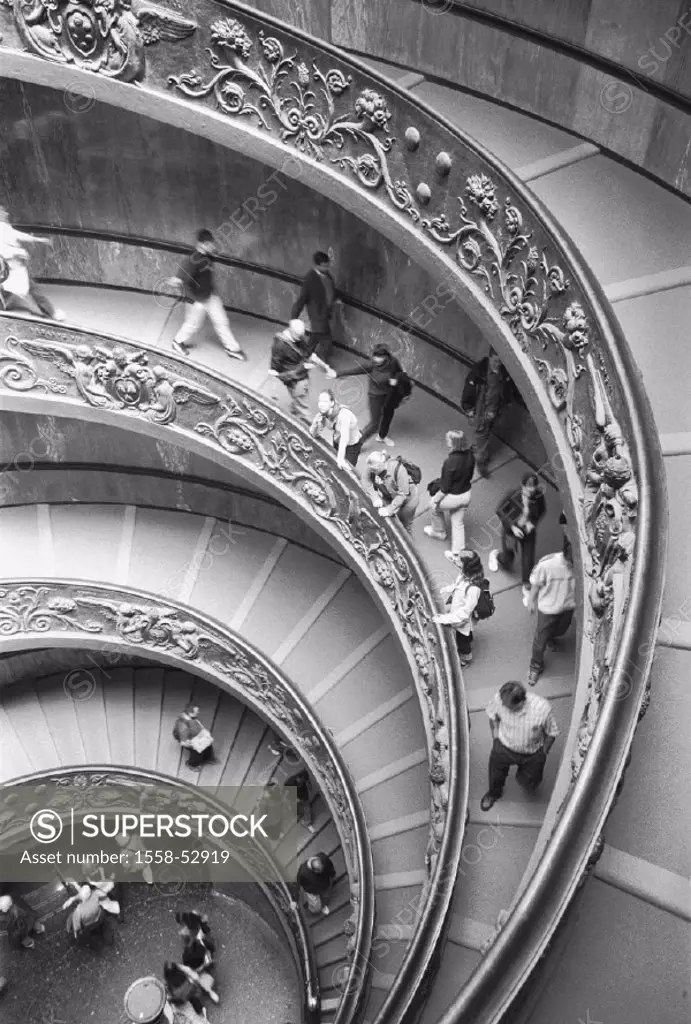 Italy, Rome, Vatikanisches-Museum, stairway,