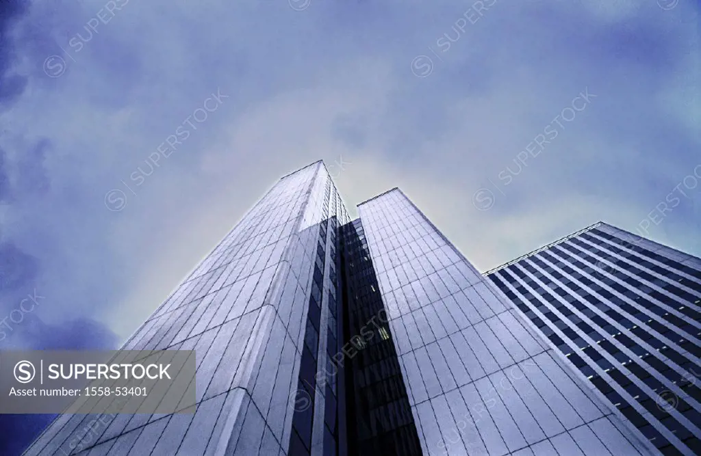 Business high-rise, detail, Glasfassade