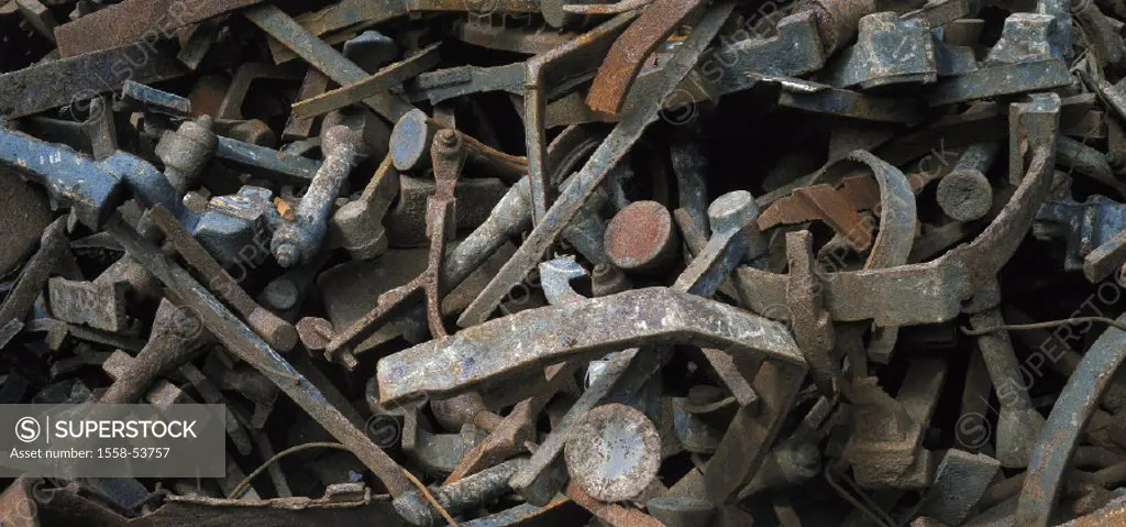 Scrapyard, scrap iron, close-up, scrap metal, iron, ferric parts, rust, rusty, garbage, metal, waste, scrap metal, recycling, scrap metal trade, scrap...