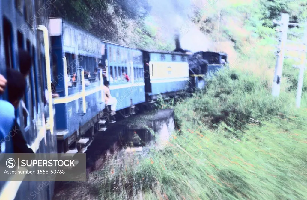 India, Kerala, train, drives