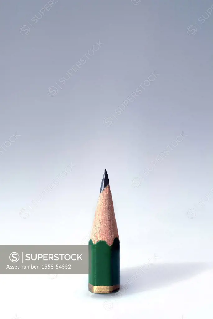Pencil stubs, pen, crayon