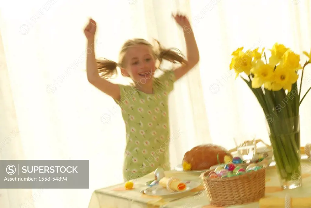Easter, table, Osternest