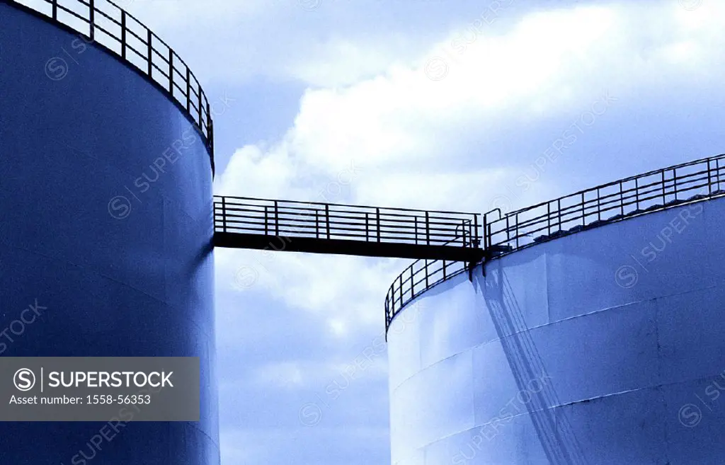 industrial plant, tanks, detail, monochrome