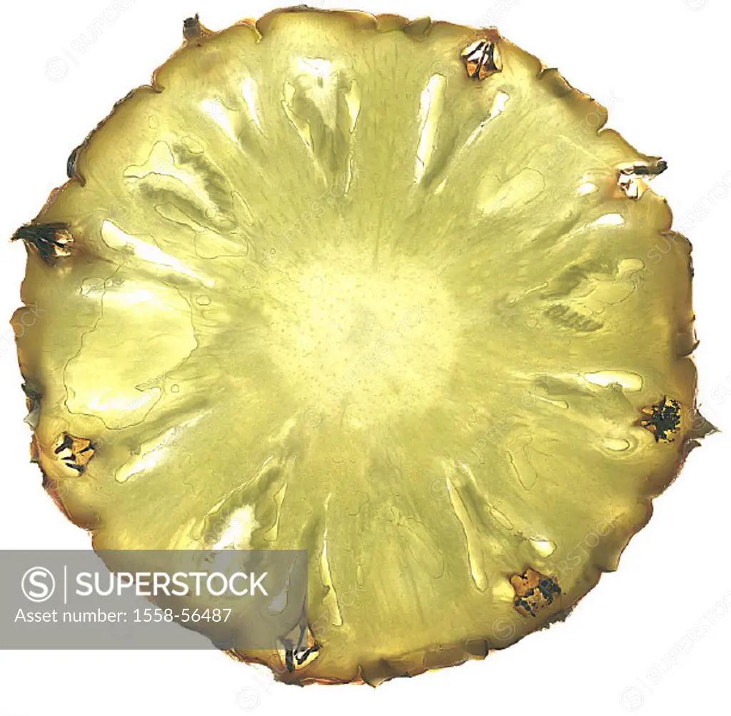 Pineapple slice, close-up, pineapple