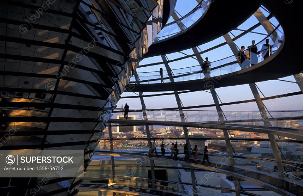 Germany, Berlin, Reichstag, glass dome