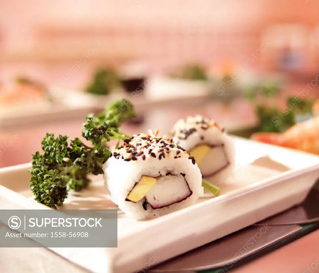 Food, Japanese, Sushi,´ California Maki´ still life