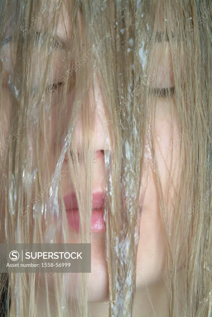 Shower, woman, young