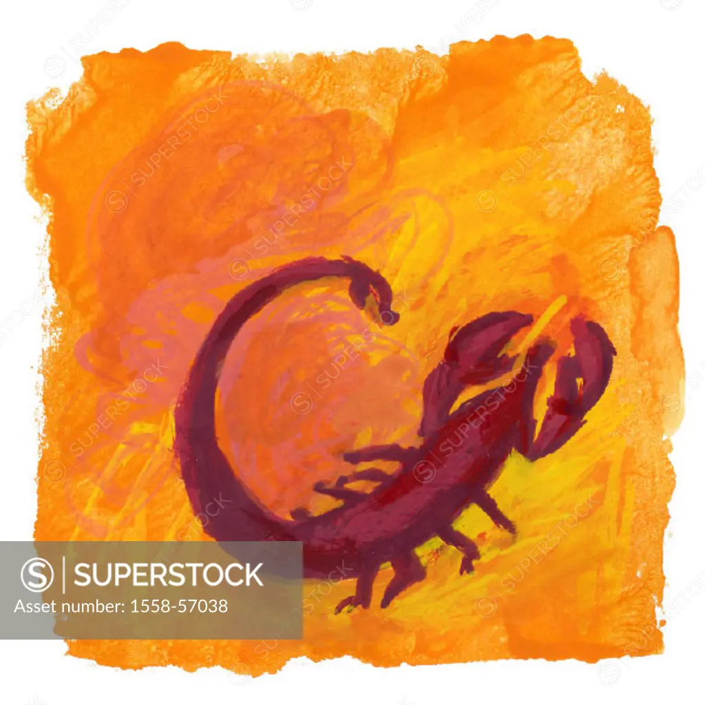 Drawing,  scorpion, illustration