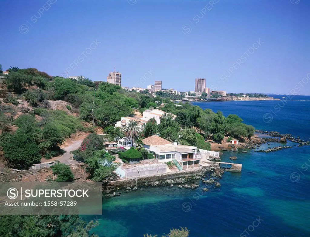 Senegal, Dakar, City view, Atlantic