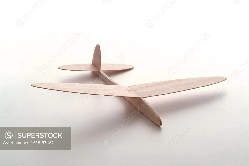 Model aircraft, glider, basal wood