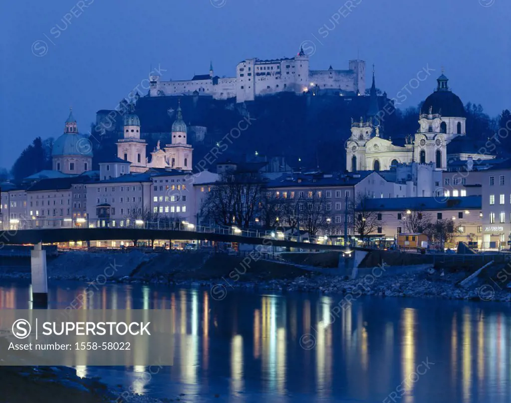 Austria, Salzburg city, City view