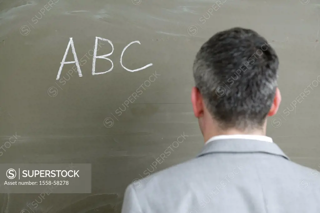 Blackboard, ABC, man