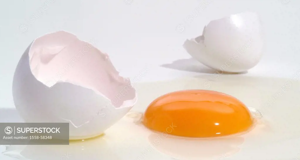 Eggs, shattered, still life