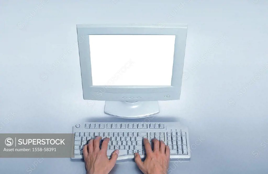 Computers, hands, keyboard