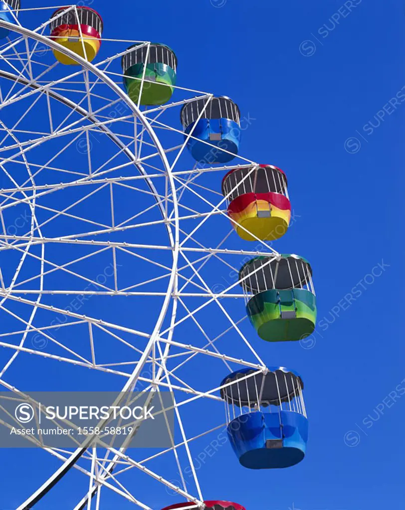 Australia, Sydney, giant wheel, gondolas,,  Detail  New South Wales, city, casual park, Kirmes, amusement park, driving business, wheel, attraction, e...