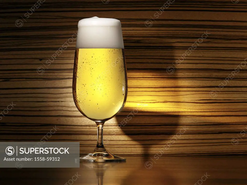 Beer glass, Pils,   Beer, glass, Pilsglas, beer kind, Pilsener beer, Pilsner beer, whitecap, beverage, alcohol, alcoholic, alcoholic, cooling, drily, ...
