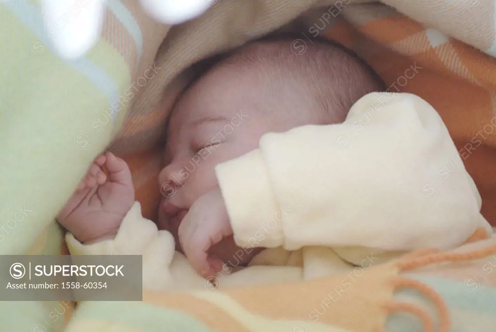 Newborn, sleeping, on the side, portrait   Live section, childhood, child, infant, baby, 5 days, newborn, offspring, peacefully, innocently, quiet, sm...