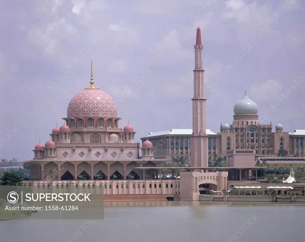 Malaysia, province Selangor, Putrajaya,  Mosque, parliament,  Asia, southeast Asia, west Malaysia, government capital, city, buildings, constructions,...