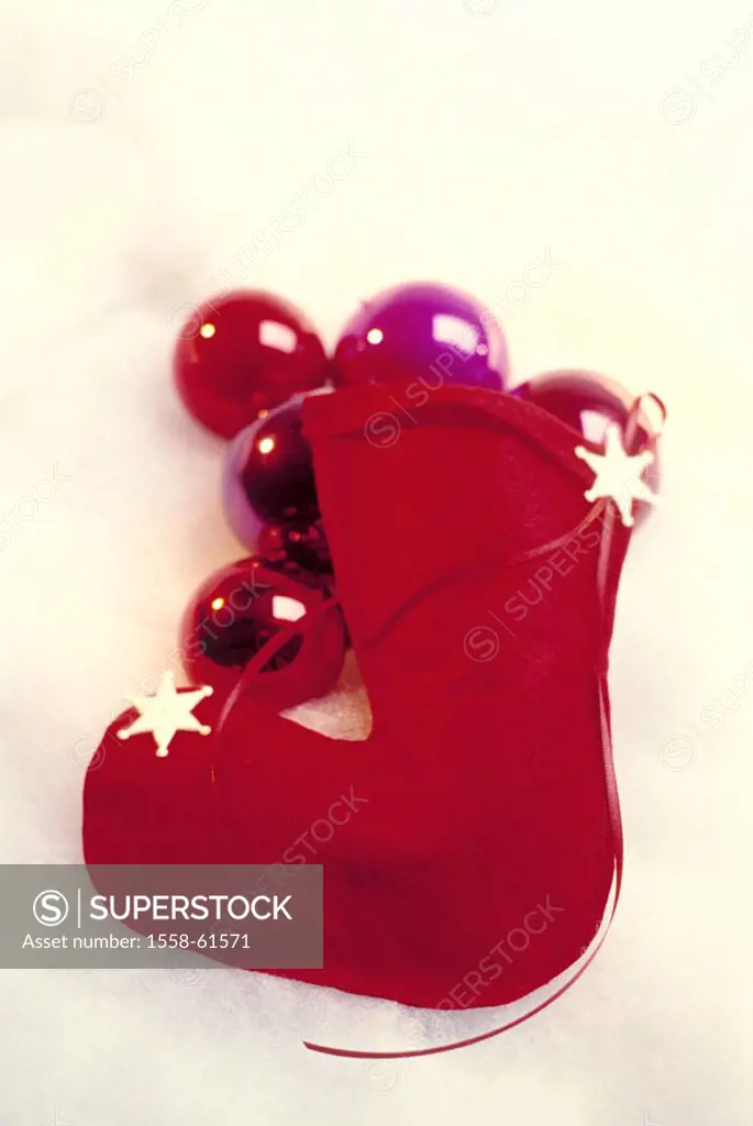 Christmas tree jewelry, Christmas balls,  Felt Nikolaus boots, red,  Christmas jewelry, decoration, decoration objects, Christmas decoration, Christma...