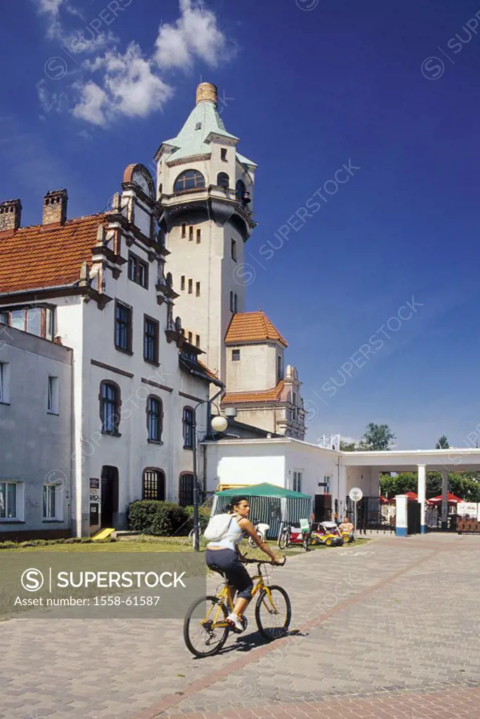 Poland, Zoppot, warm bath, tower, detail     Rzeczpospolita Polska, Pomerania, Danziger bay, west side, Sopot, sea resort, spa, buildings, constructio...