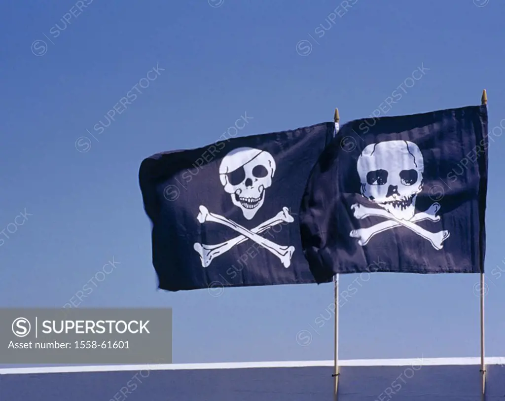 Ship, detail, Jolly Roger   Shipping, flags, flag, flags, flag, illustration, Skull, skulls, symbol, piracy, piracy,  Pirates, pirates, pirate ship, c...
