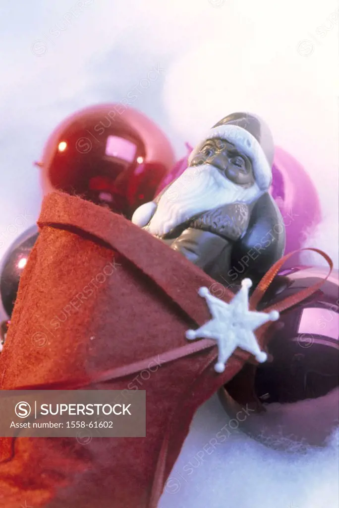 Christmas tree jewelry, Christmas balls,  Felt Nikolaus boots, red, Schokonikolaus,  Detail Christmas jewelry, decoration, decoration objects, Christm...