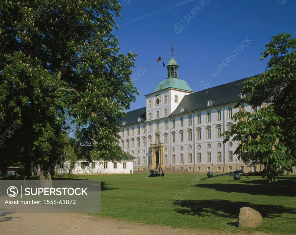 Germany, Schleswig-Holstein,  Schleswig, palace Gottorf,  Europe, Central Europe, sight, buildings, palace buildings, architecture, mundane constructi...
