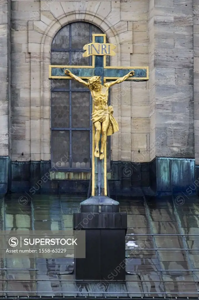 Germany, Black forest, St. Blasien, Church, detail, crucifix  Europe, Baden-Württemberg, South Black forest, cloister, cloister church, dome church, c...