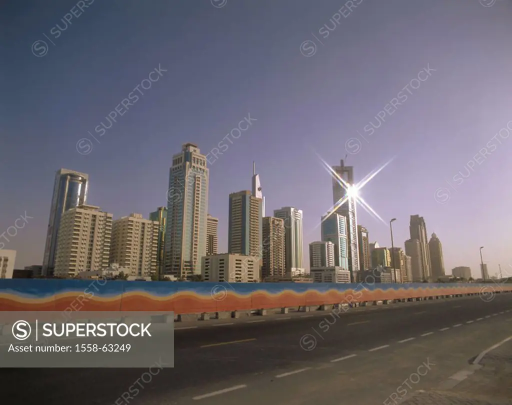 United Arabic emirates, Dubai, skyscrapers  Fore Orient, Near east, near east, Arabic peninsula Arabia VAE of United Arab emirate UAE, emirate, sheikd...