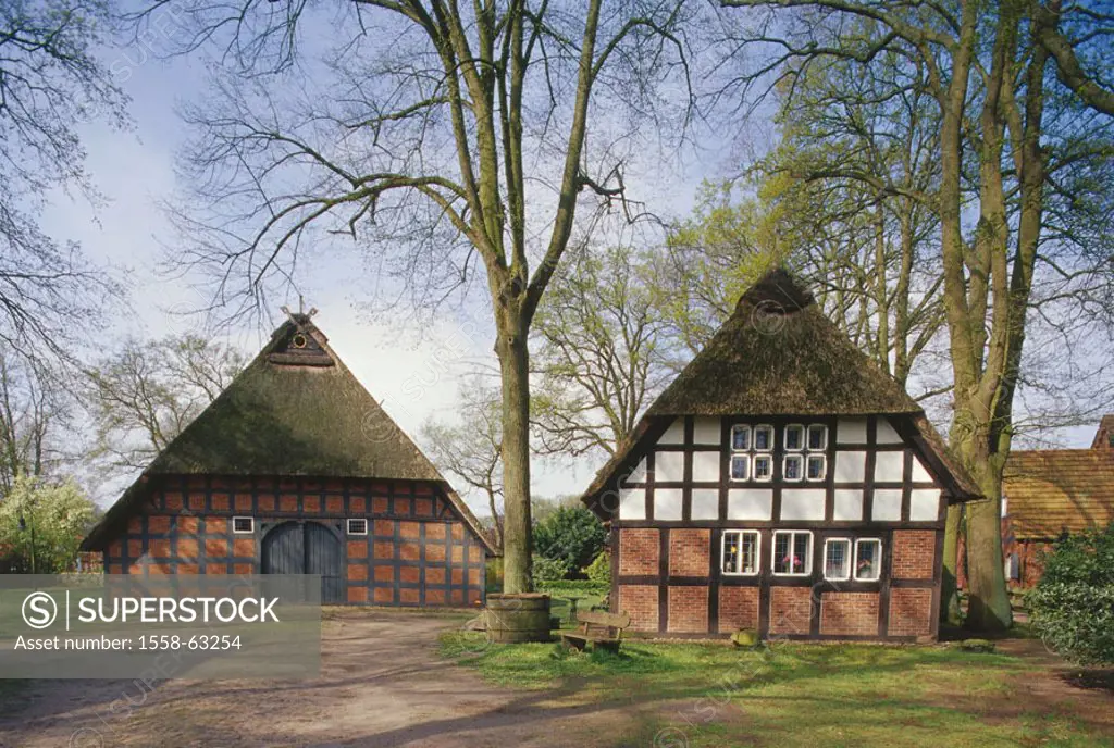 Germany, Lower Saxony,  Fischerhude, museum home house,  Irmintraut, farmhouses, Europe, Northern Germany, Elbe Weser triangle, village, Artist colony...